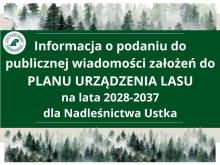 Informacja o podaniu do publicznej wiadomości założeń do PUL
